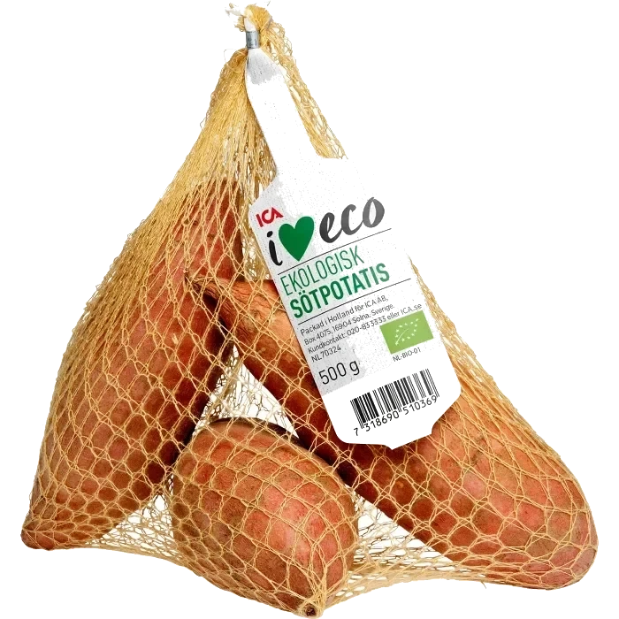 Sötpotatis Ekologiska 500g Klass 1 ICA I love eco