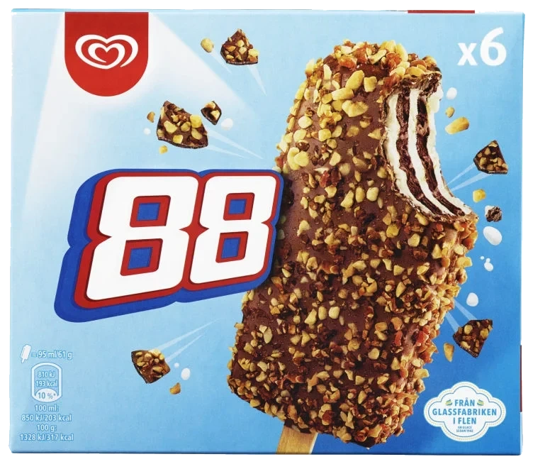 88 Vanilje/Sjoko Multipack 6pk Heartbrand