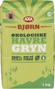 Havregryn Lettkokte Økologisk 1kg Axa