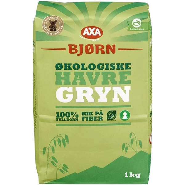 Havregryn Lettkokte Økologisk 1kg Axa