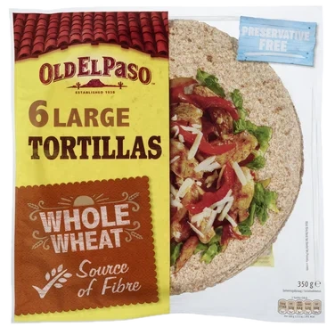Tortilla Wholew 6 St 10'' 350g Oep