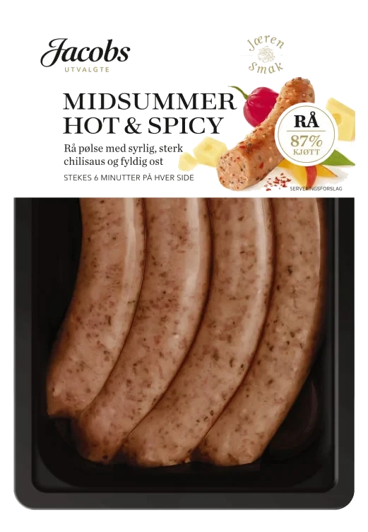 Pølse Rå Midsummer 270g Jacobs Utvalgte