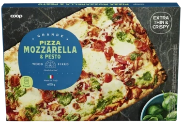 Rectangular Pizza Mozzarella Pesto