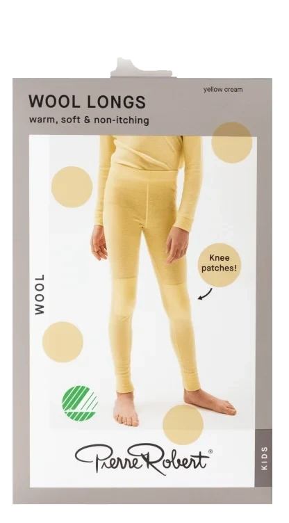 Wool Longs Kids Cream 110-116 Pierre Robert