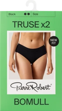 Truse Cotton X2 Dame Black Xl Pierre Robert