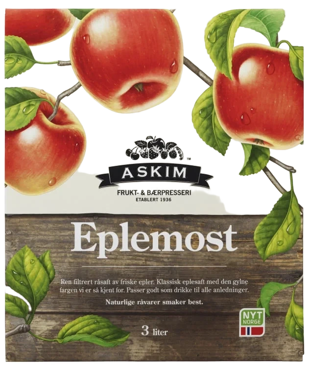 Eplemost Klar 3l Bib Askim Frukt – og Bærpresseri