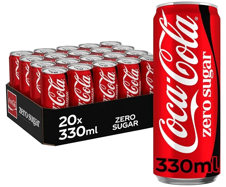 Coca-Cola u/Sukker boks Sleek