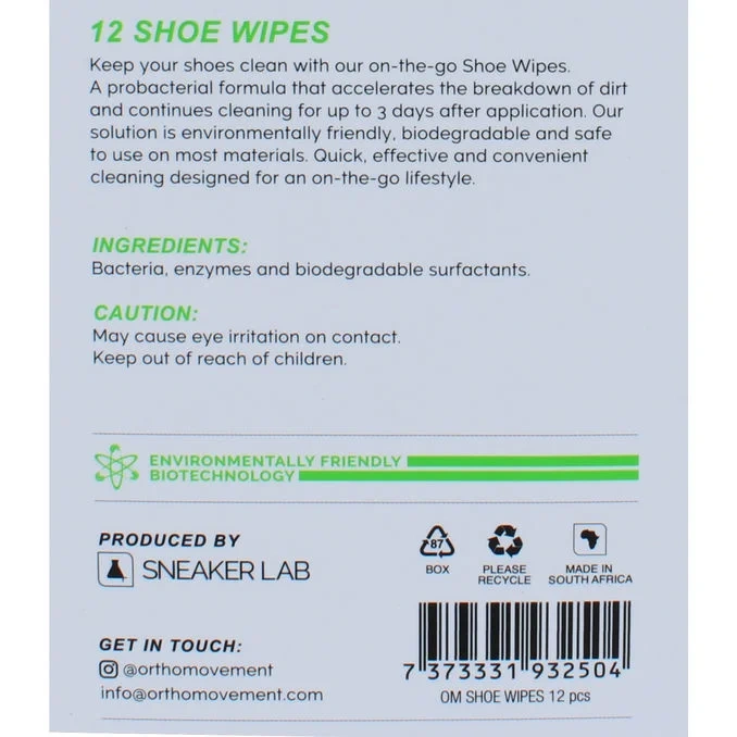 Shoe Wipes 12-pack