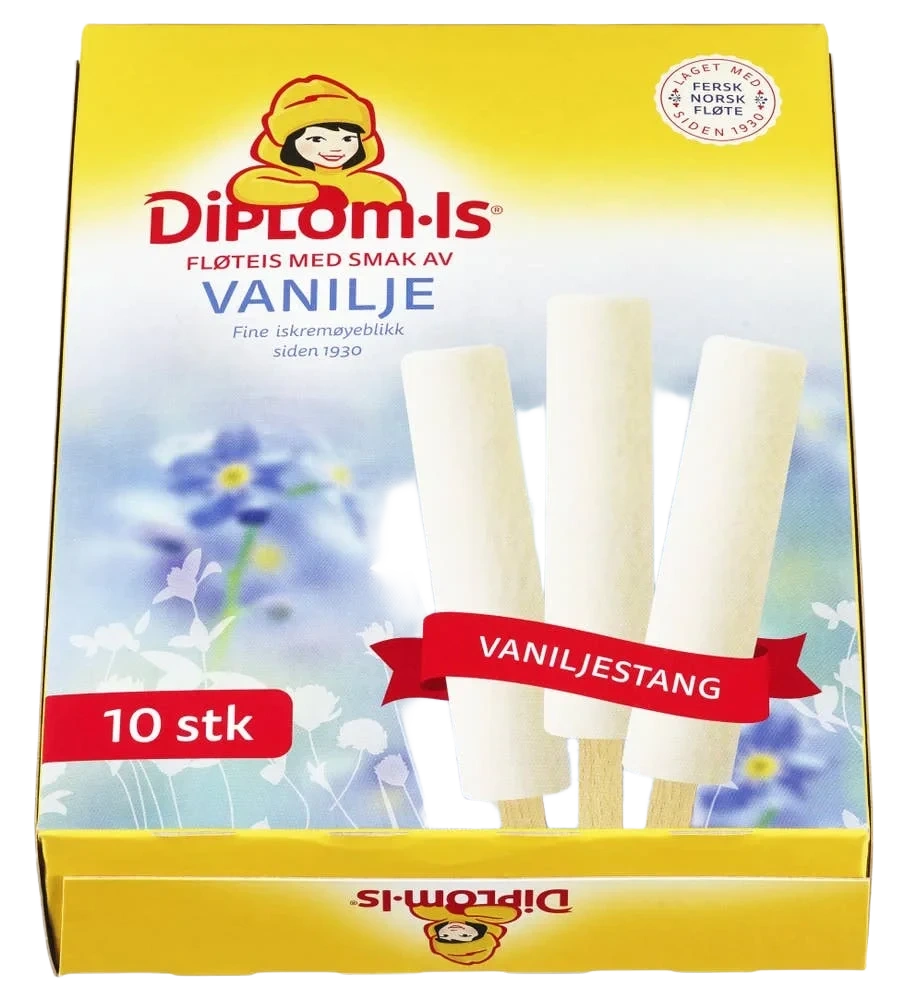 Vaniljestang pinneis 10 stk, 370 ml