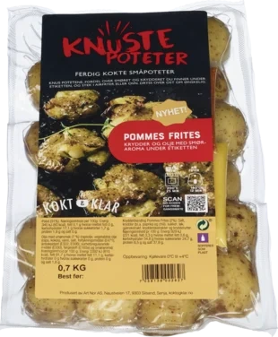 Knuste Poteter Pommes Frites 700g Kokt og Klar