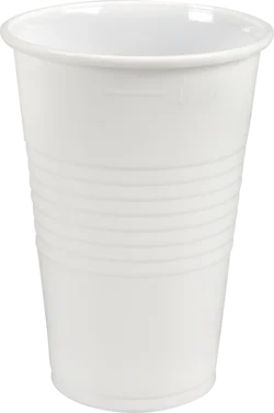 Plastbeger 21cl Hvit 100stk Abena