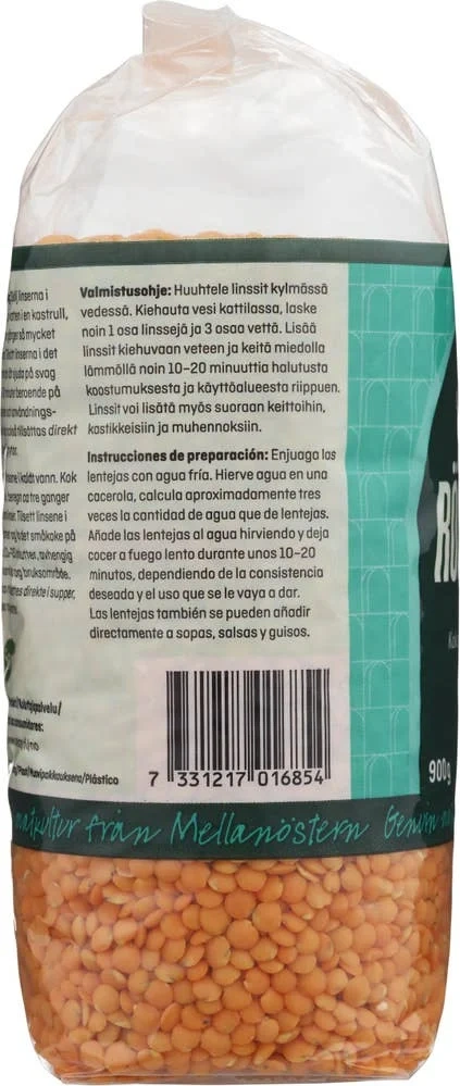 Tørkede røde linser, hele