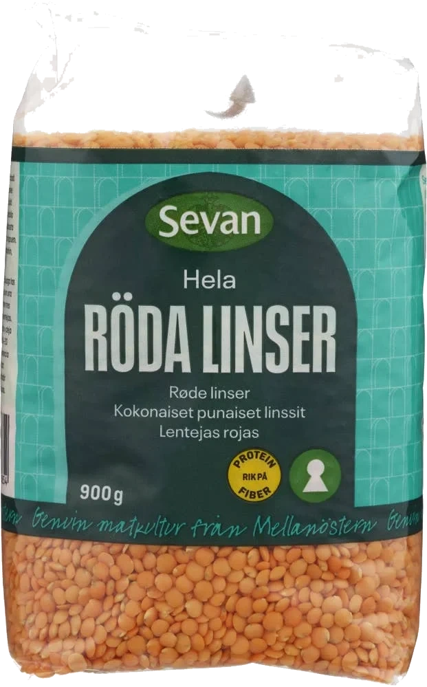 Tørkede røde linser, hele