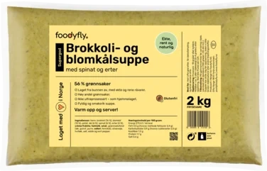 Brokkoli&Blomkål Suppe m/Spinat&Erter 2K