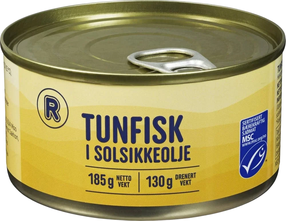 Tunfisk i solsikkeolje MSC, 185 g