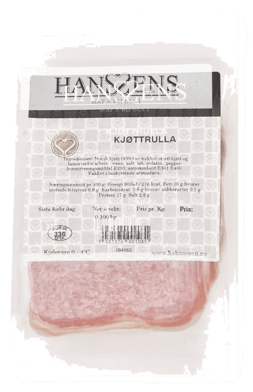 Kjøttrulla Sk.100g Hanssens