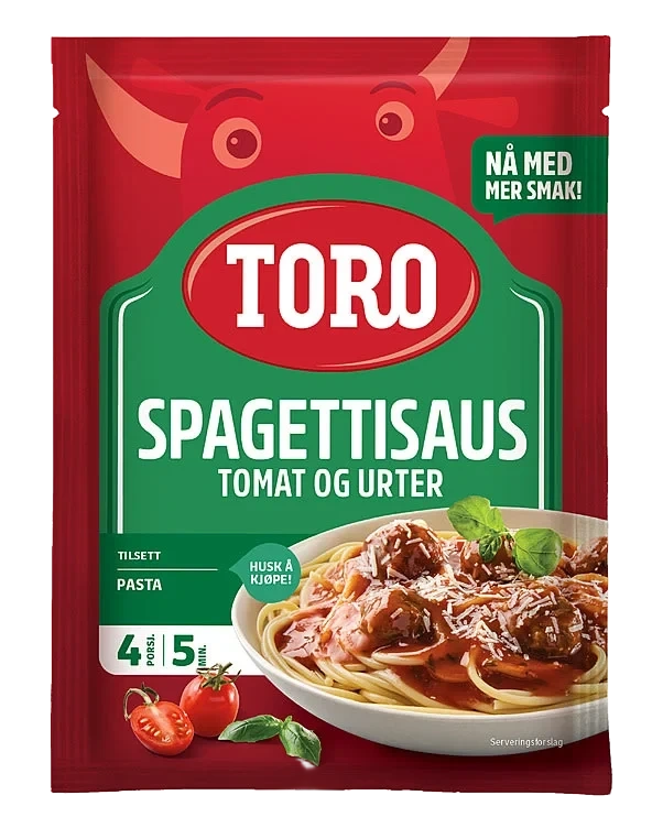 Spagettisaus Tomat&Urter 48g Toro