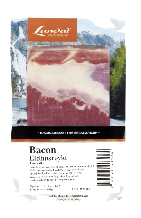 Bacon Eldhusrøykt Ca500g Lundal
