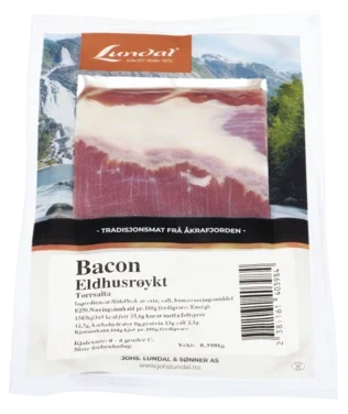 Bacon i stk Eldhusrøykt Lundal