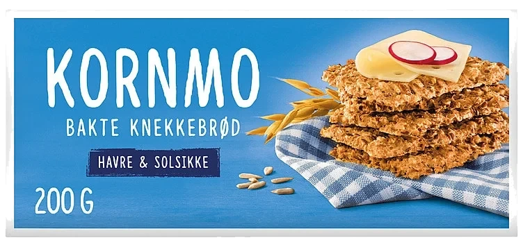 Kornmo Knekkebrød Havre&Solsik 200g