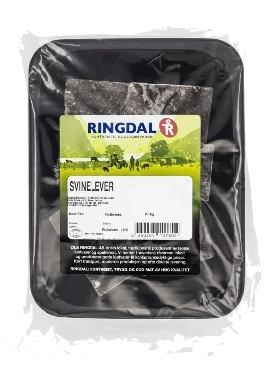 Svinelever i Plastbeger Ringdal