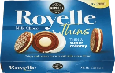 Nordthy Royelle Thin Milk/choco 4-pack 190g