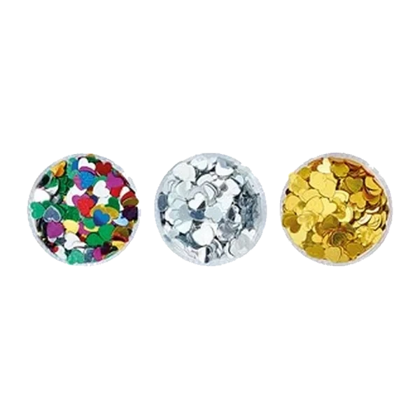Paljetter Minihjerter 3-pk