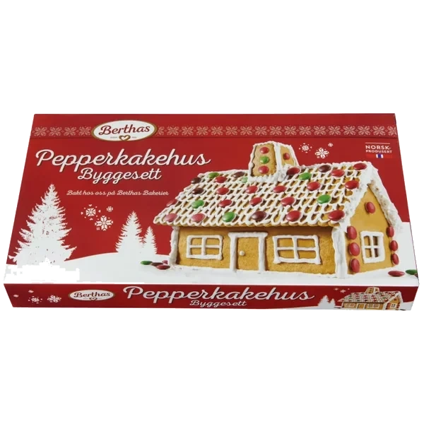 Pepperkakehus Byggesett 385g Berthas