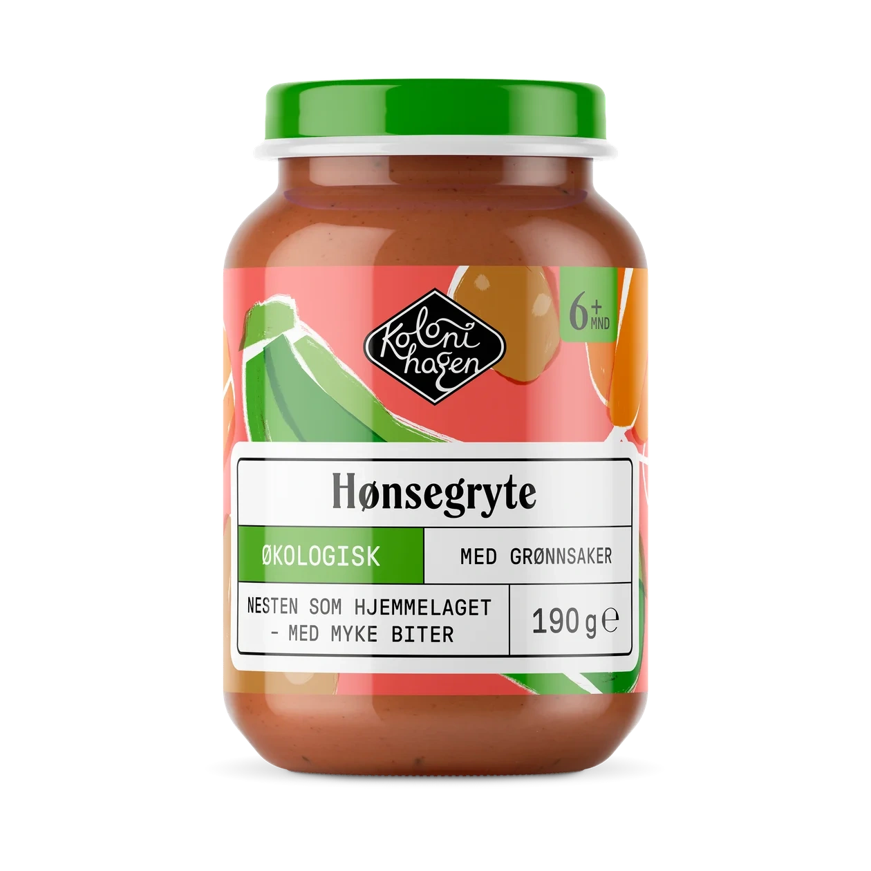 Hønsegryte med grønnsaker, 6 mnd