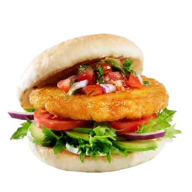 Helsprø Kyllingburger Panert Halal 45x100g