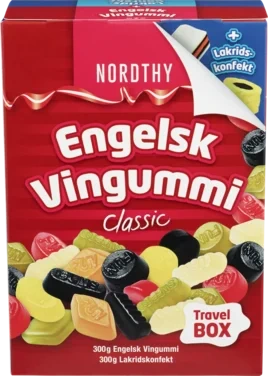 Nordthy Travel Box Engelsk Vingummi & Lakridskonfekt 600g