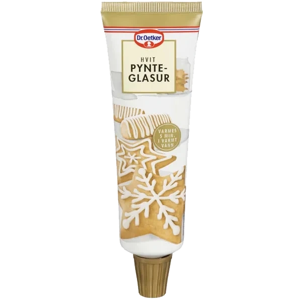Pynteglasur Hvit 125g Tube Dr. Oetker