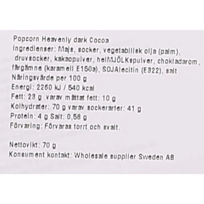 Popcorn Dark Cocoa