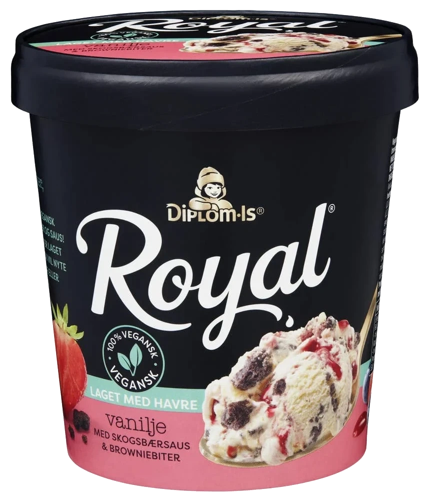 Royal havre-iskrem skogsbær