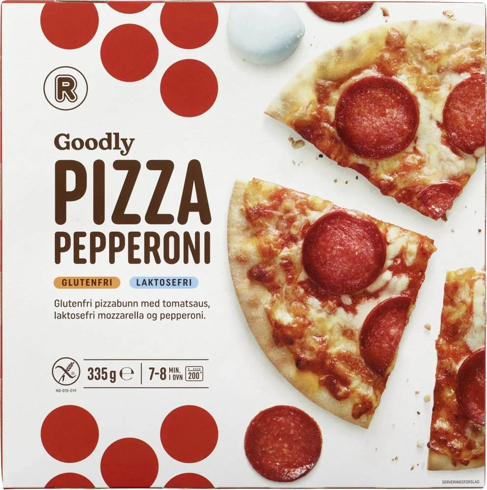 Glutenfri pizza pepperoni
