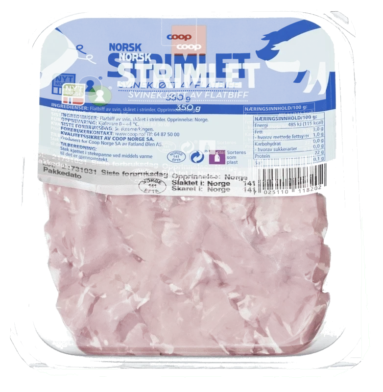 Coop Strimlet Svinekjøtt 350g