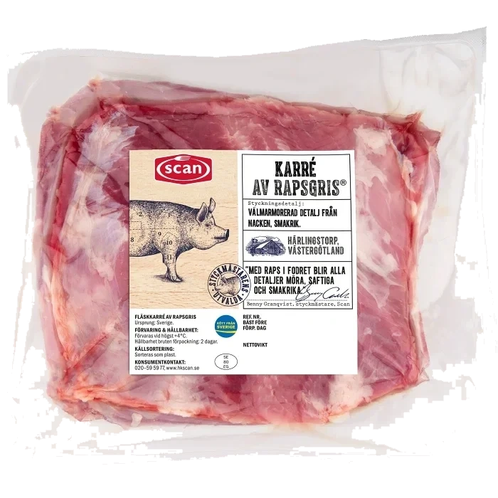 Karré Färsk Rapsgris ca 1,1kg Scan