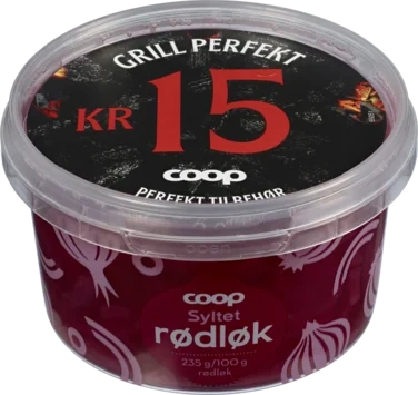 Syltet Rødløk 235g Coop
