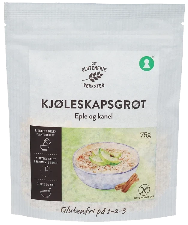 Kjøleskapsgrøt Eple&Kanel Gl.Fri 75g Dgv