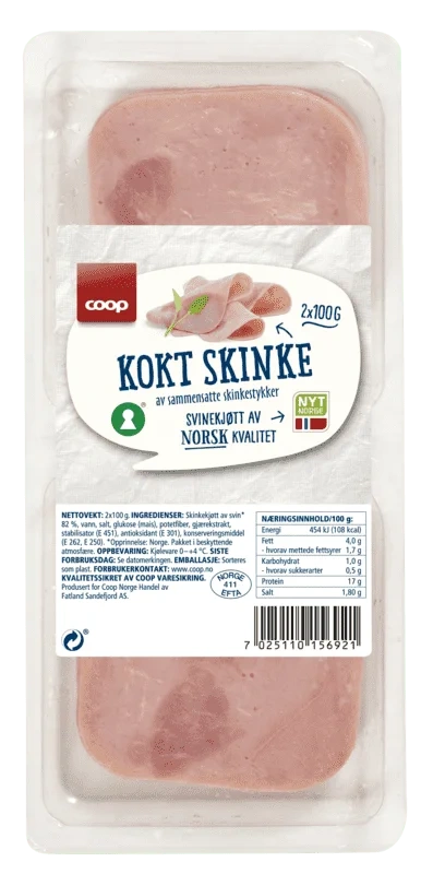 Coop Kokt Skinke 2x100g
