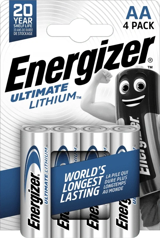 Energizer® Ultimate Lithium AA batterier