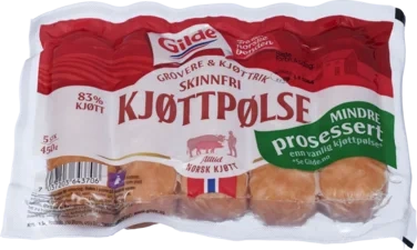 Grovere Kjøttpølse Skinnfri 450g Enh