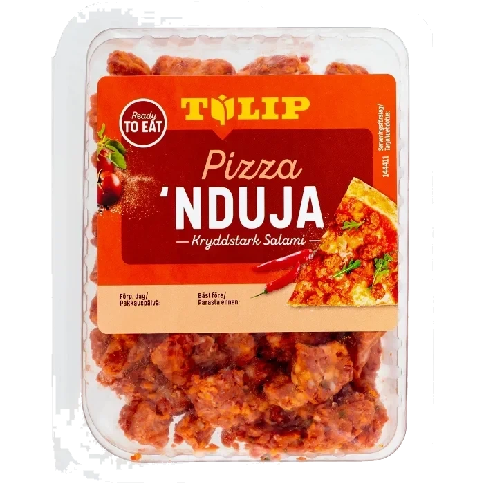 'Nduja Tärnad Salami Pizzatopping 100gTulip