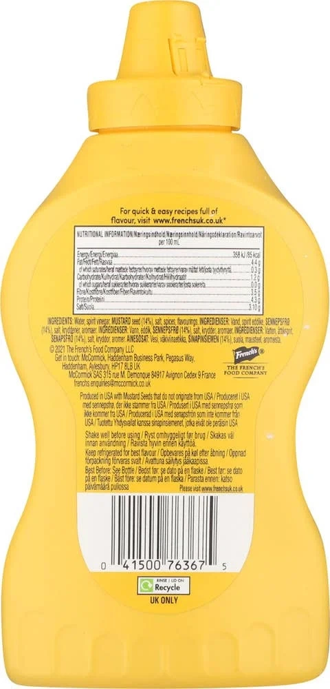 Classic yellow mustard