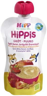 Hipp Hippis Grøt Eple/banan/jordbær/granateple 6m 100g