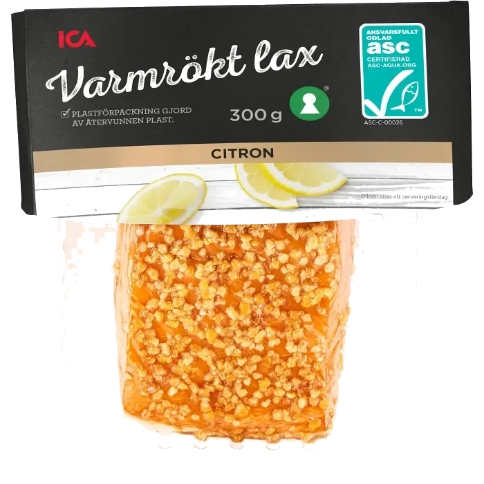 Lax i bit varmrökt citron 300g Miljömärkt ICA