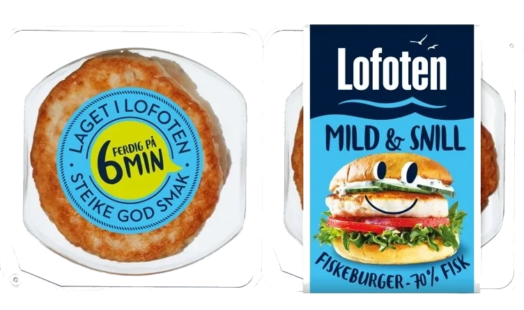 Fiskeburger Mild&Snill 4x110g Lofoten