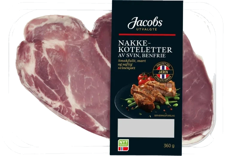 Svin Nakkekotelett Benfri 2pk Jacobs