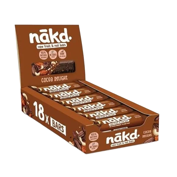 Raw Fruit & Nut Bars Cocoa Delight (Kartong 18 x 35g)