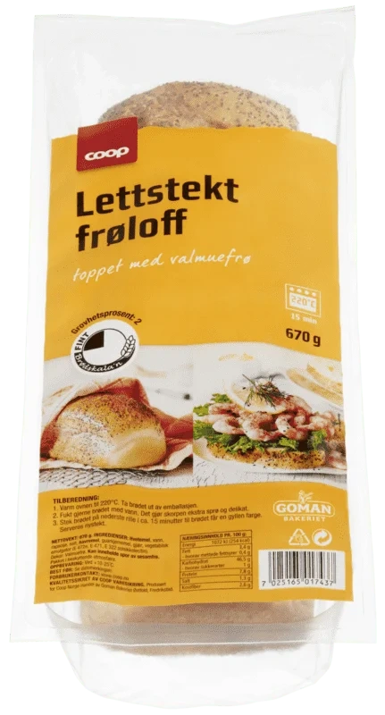 Coop Lettstekt Frøloff 670g